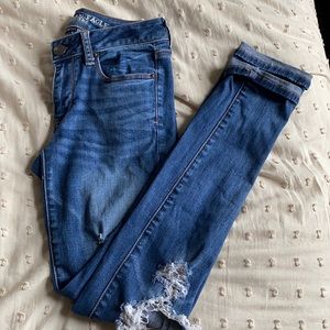 American Eagle ripped skinny jeans